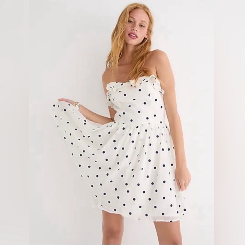 Beautiful j crew eveline vintage strapless dress size 6